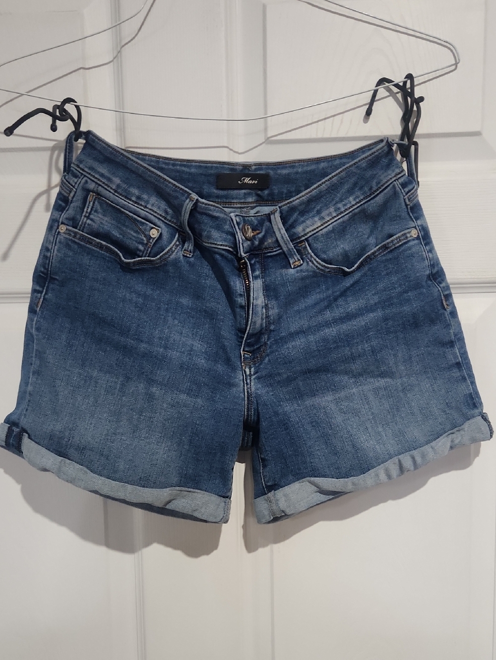Mavi Rolled Cuff Denim Shorts in Faded Blue